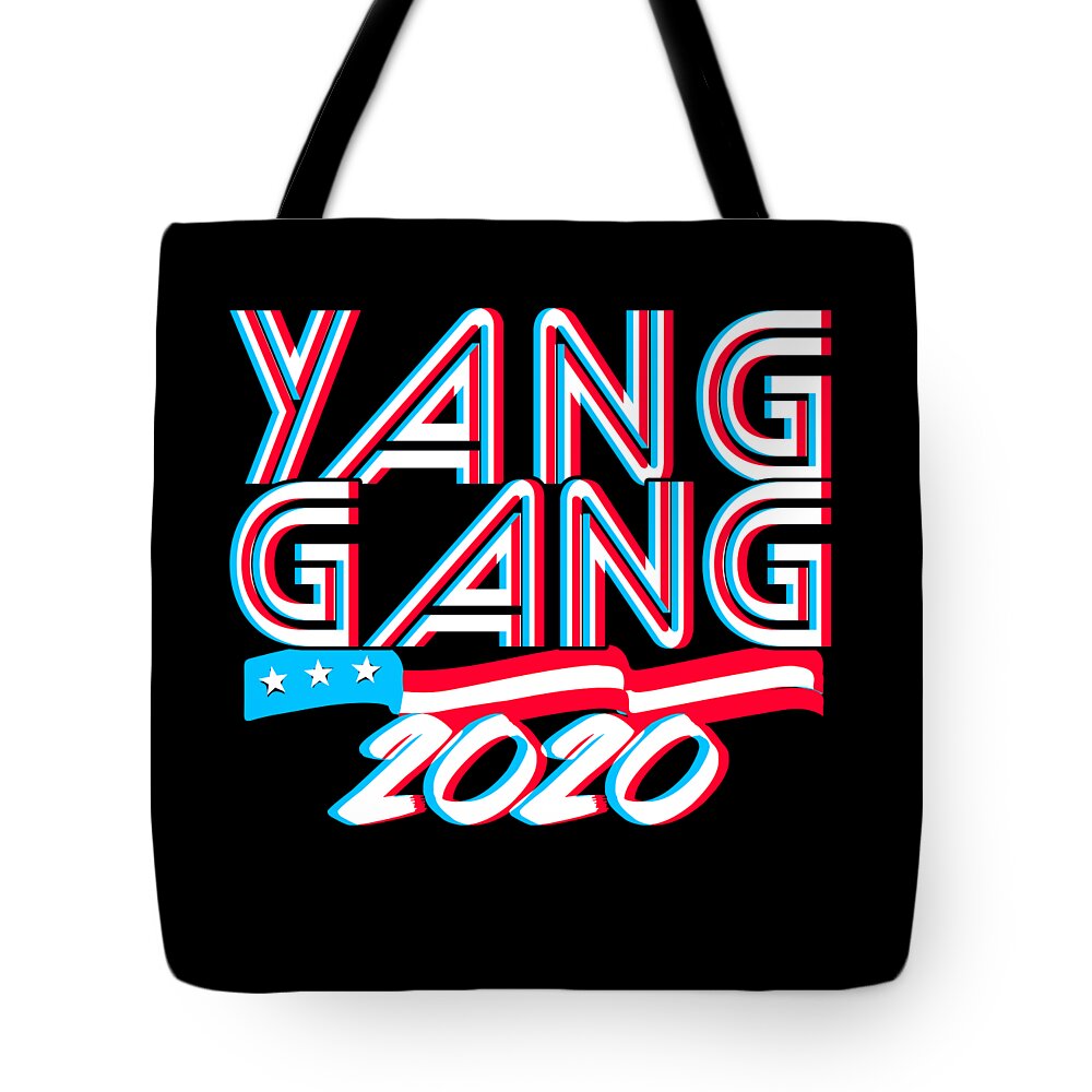 Election Tote Bag featuring the digital art Andrew Yang Gang 2020 by Flippin Sweet Gear