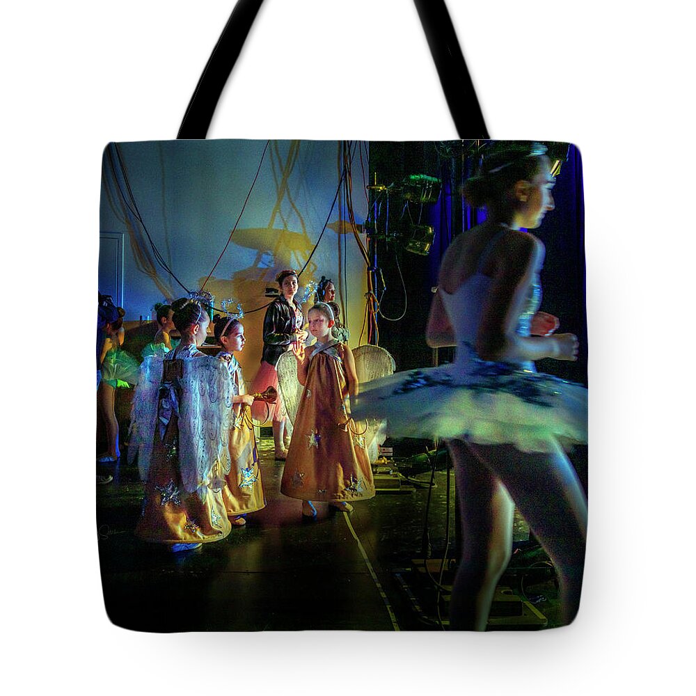 Ballerina Tote Bag featuring the photograph Angel Discussions by Craig J Satterlee