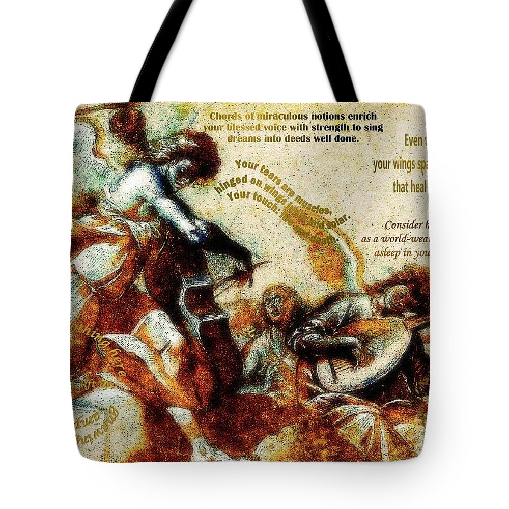 Classic Tote Bag featuring the painting Angels of Music Revisited by Aberjhani