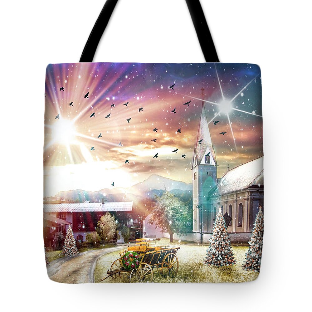 Austria Tote Bag featuring the photograph Angels We Have Heard on High by Debra and Dave Vanderlaan