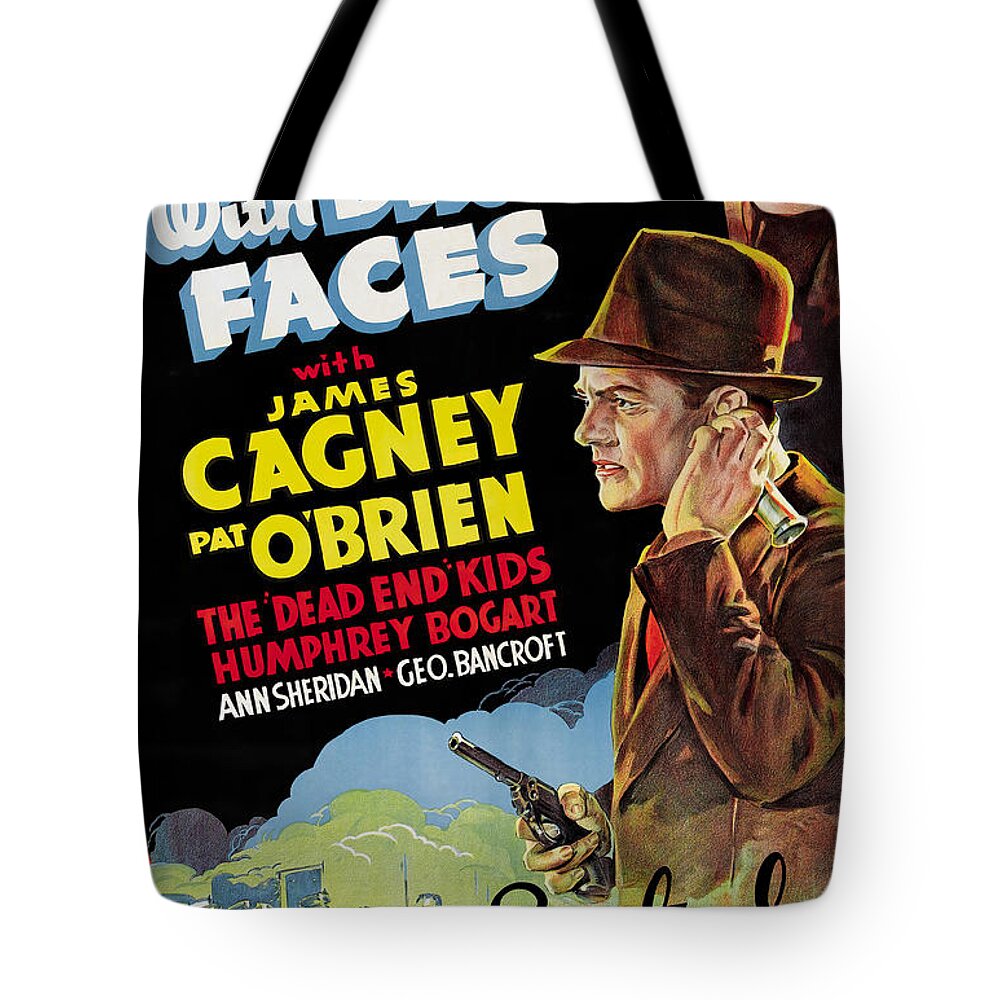 Angels Tote Bag featuring the mixed media ''Angels with Dirty Faces'', with James Cagney, 1938 by Movie World Posters
