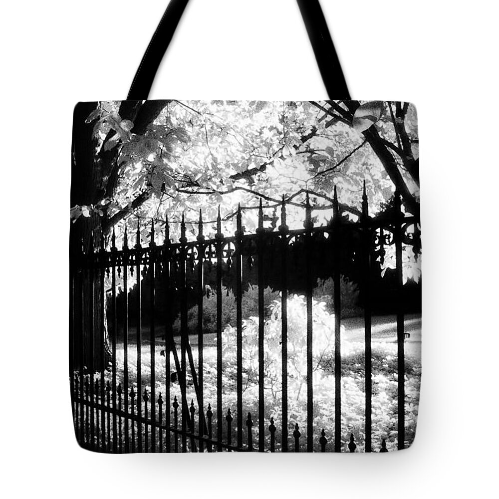 Infrared Black And White Tote Bag featuring the photograph Annapolis Summer - An Infrared Impression by Steve Ember
