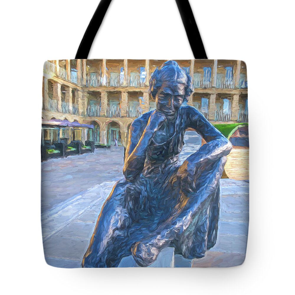 'abstract Tote Bag featuring the photograph Anne Lister as a painting by Sue Leonard