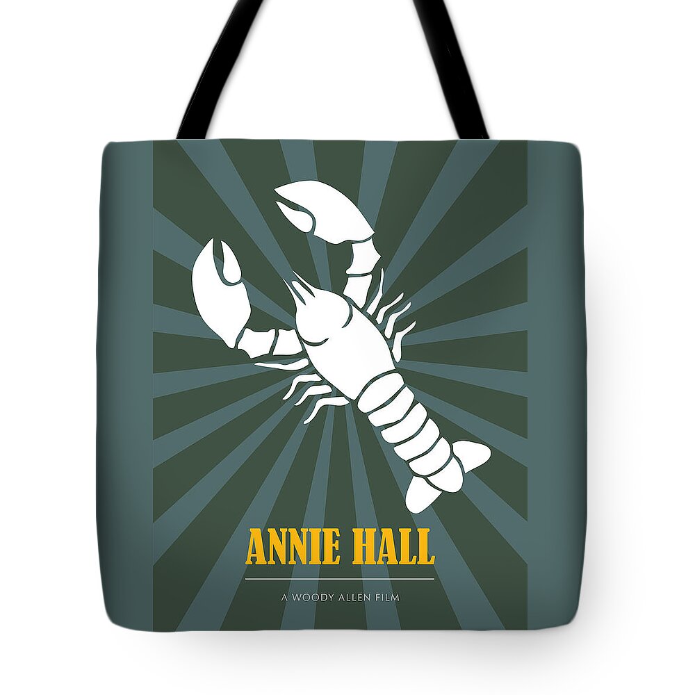 Annie Hall Tote Bag featuring the digital art Annie Hall - Alternative Movie Title by Movie Poster Boy