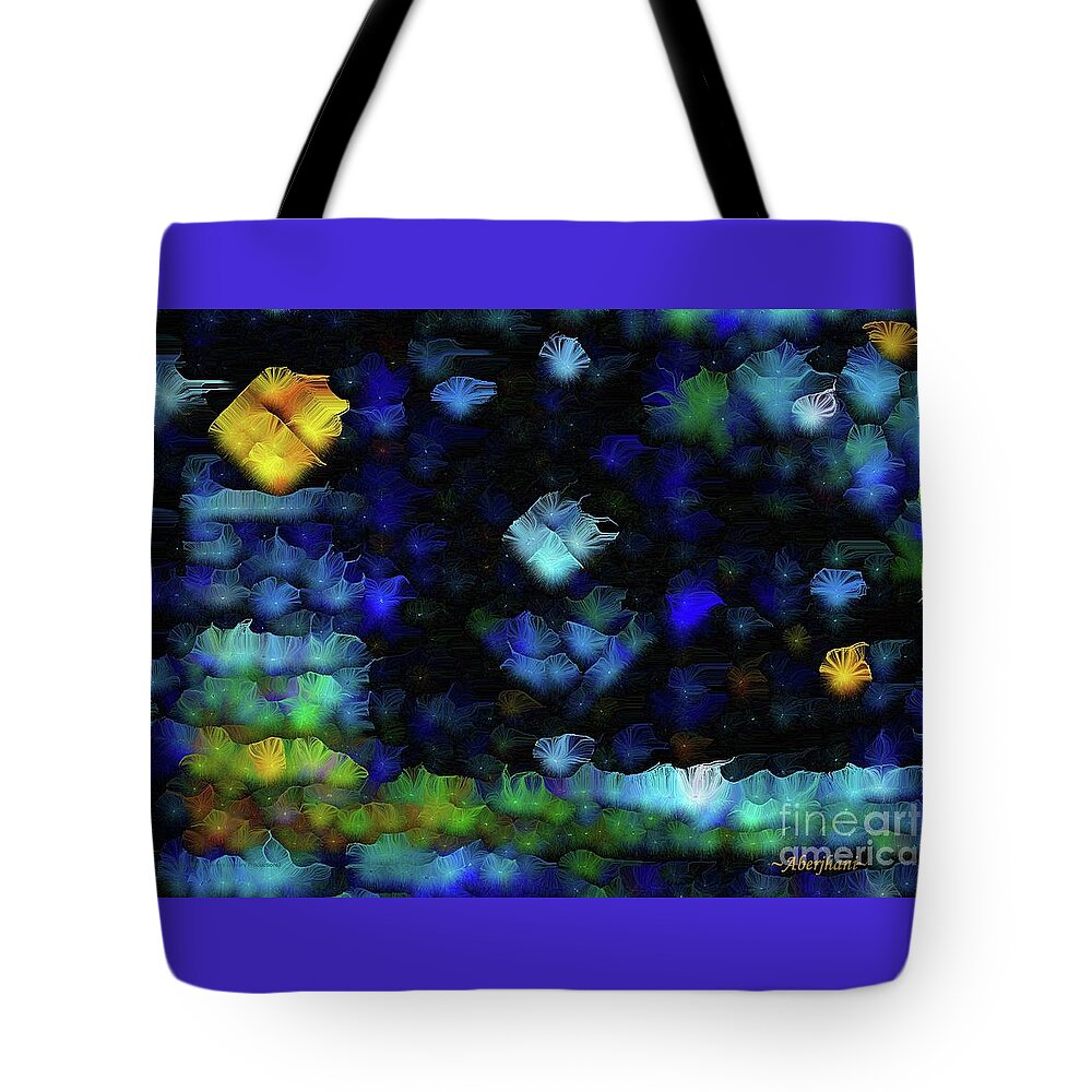 Stars Tote Bag featuring the painting Another Starry Starry Vincent Van Gogh Social Distance Night Number 1 by Aberjhani