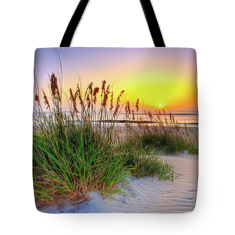 North Carolina Tote Bag featuring the photograph Another Stunning Sunrise on the Outer Banks by Dan Carmichael