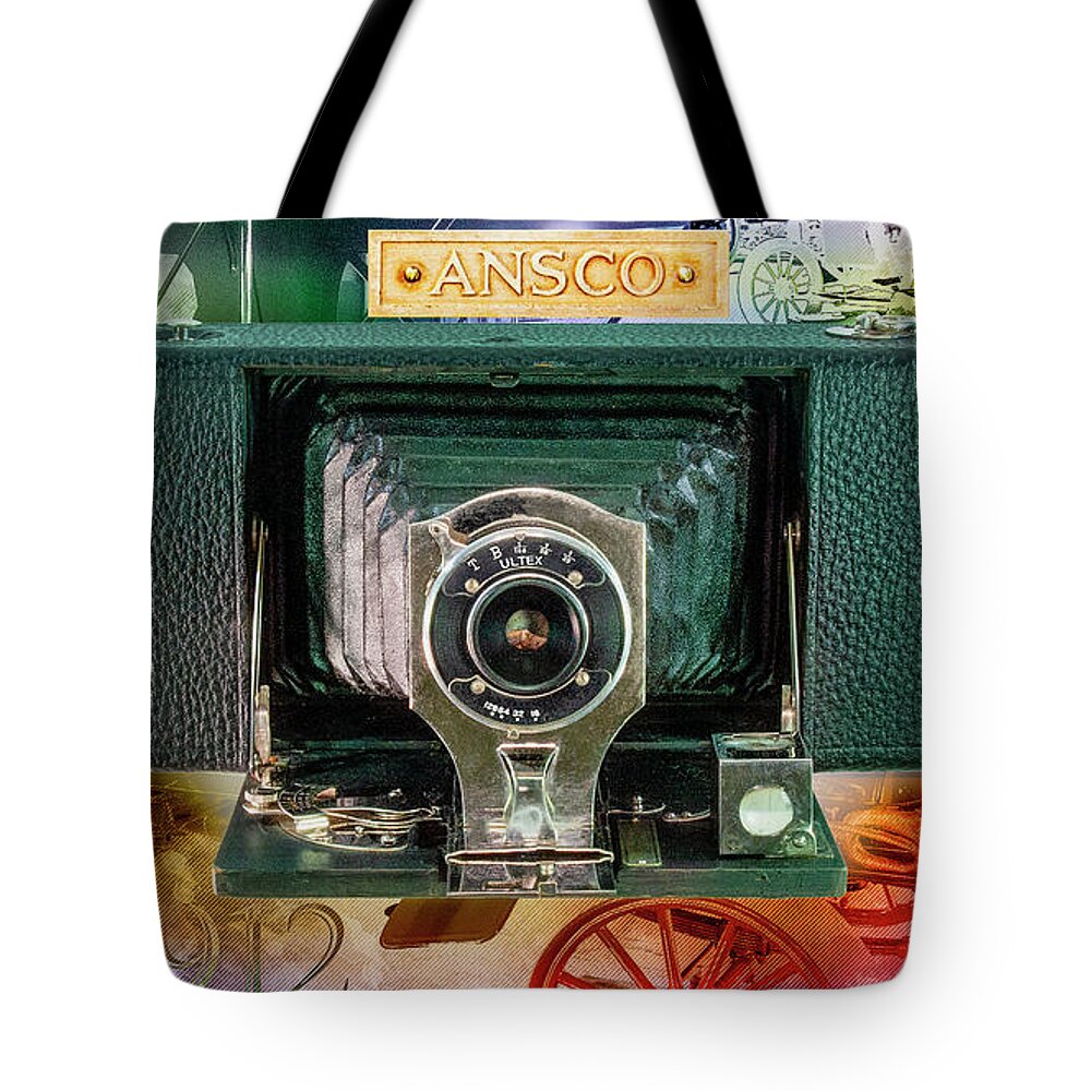 Kodak Tote Bag featuring the digital art Ansco No. 3a Folding Buster Brown by Anthony Ellis