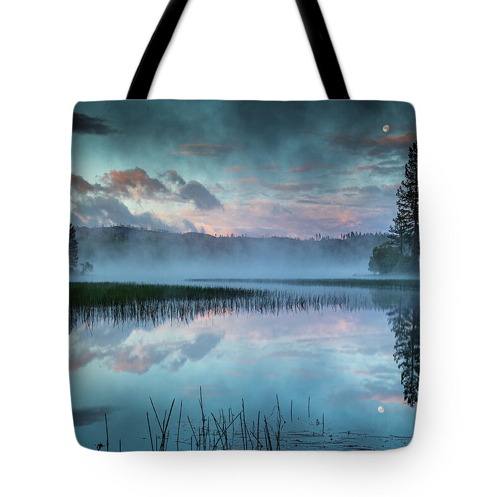 Alone Time Tote Bag featuring the photograph Antelope Lake Reflective Dawn by Mike Lee