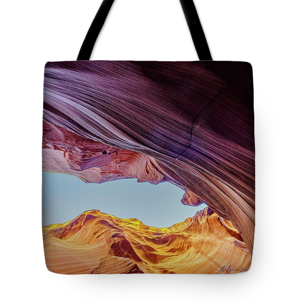 Landscape Tote Bag featuring the photograph Antilope Series 19 by Silvia Marcoschamer