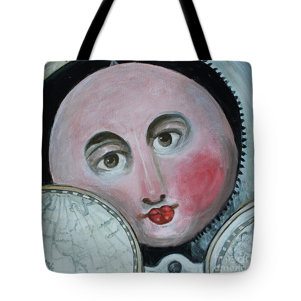 Still Life Tote Bag featuring the painting Antique Clock Dial by Lyric Lucas