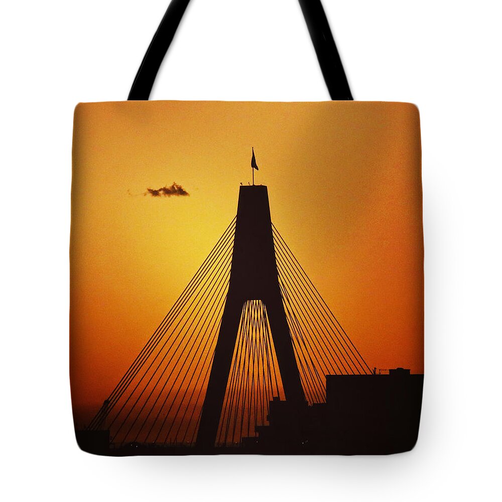 Anzac Tote Bag featuring the photograph Anzac Bridge by Sarah Lilja