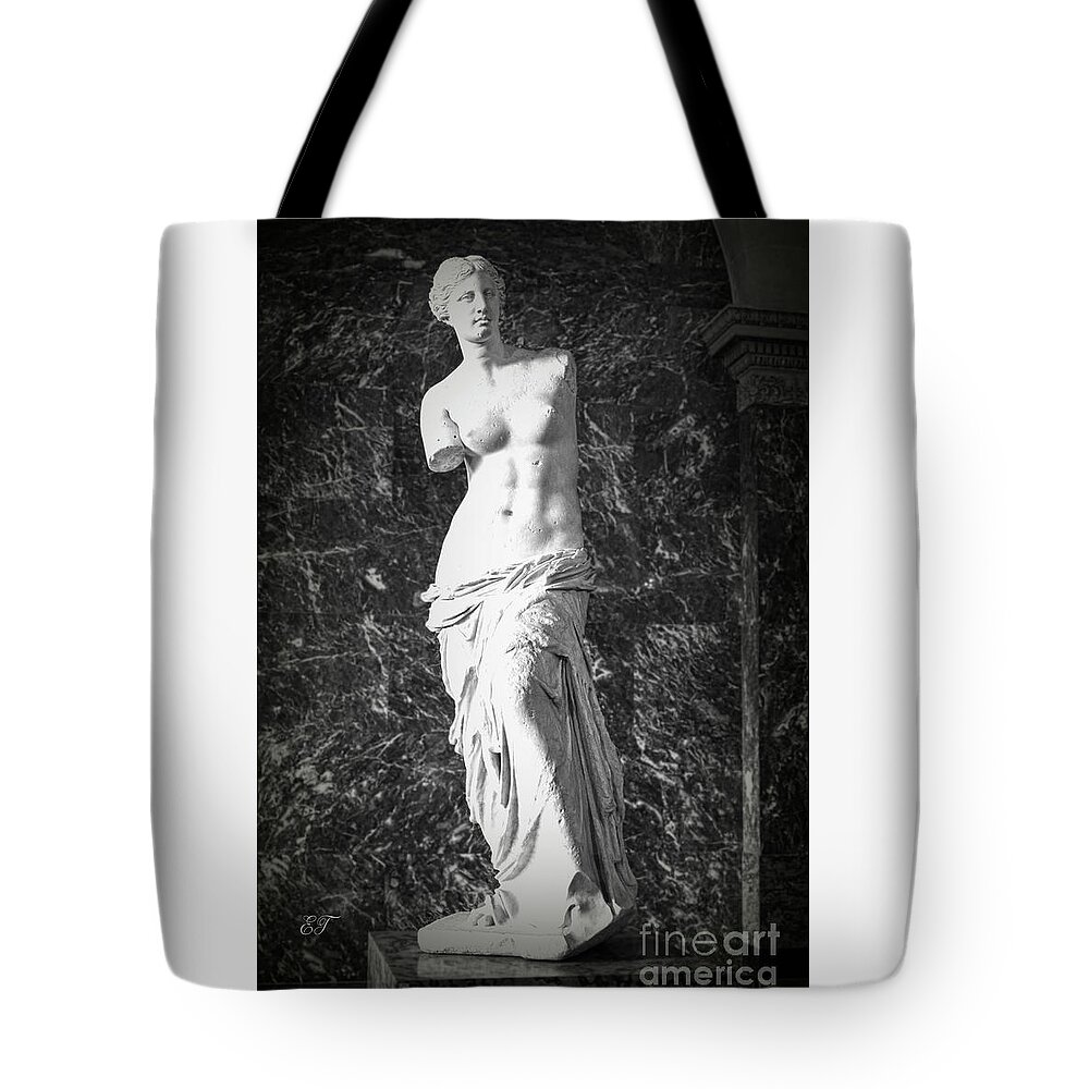 Aphrodite Tote Bag featuring the photograph Aphrodite aka Venus de Milo by Elaine Teague