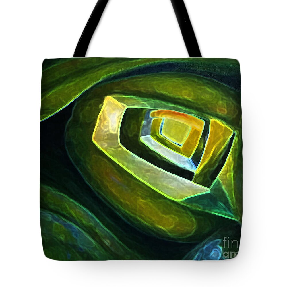 Apple Tote Bag featuring the mixed media Apple 5 by Aldane Wynter