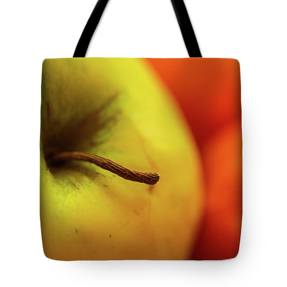Fruit Tote Bag featuring the photograph Apple and Oranges by Bob Cournoyer