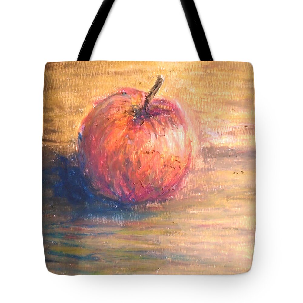 Apple. Red Apple. Delicious Apple Tote Bag featuring the painting Apple Still Life by Jen Shearer