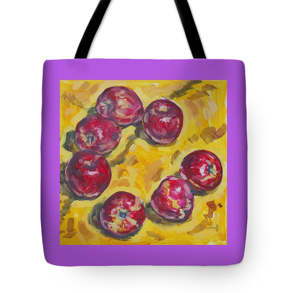 Apple Tote Bag featuring the painting Apple Time by Thomas Dans