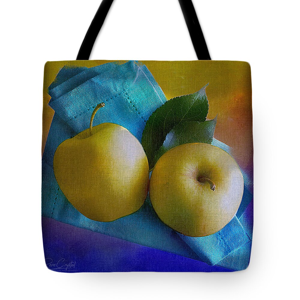 Apples Tote Bag featuring the photograph Apples On The Square by Rene Crystal