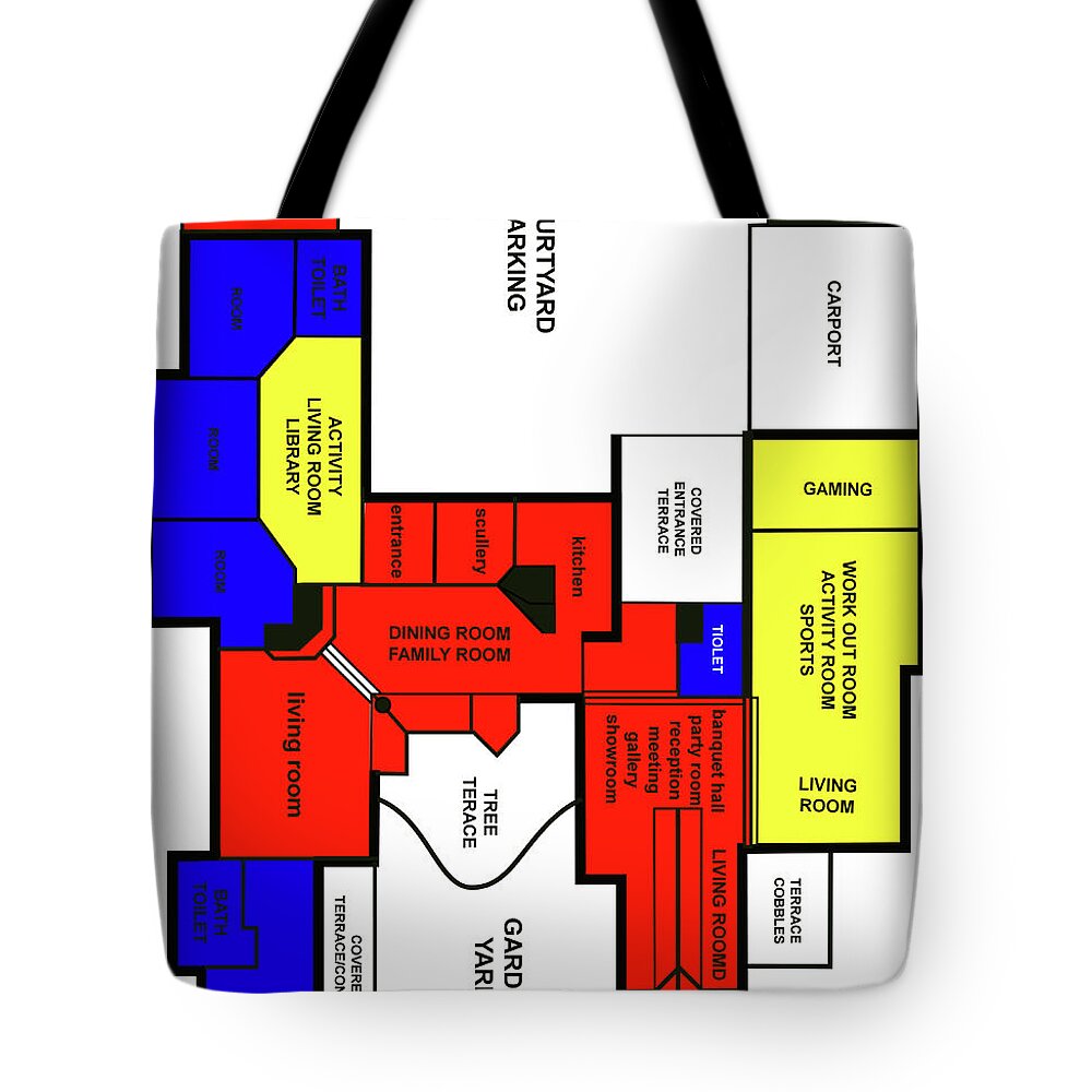 X-factor Luxurious House In Hedensted Tote Bag featuring the digital art Application COMPANY CEO by Asbjorn Lonvig