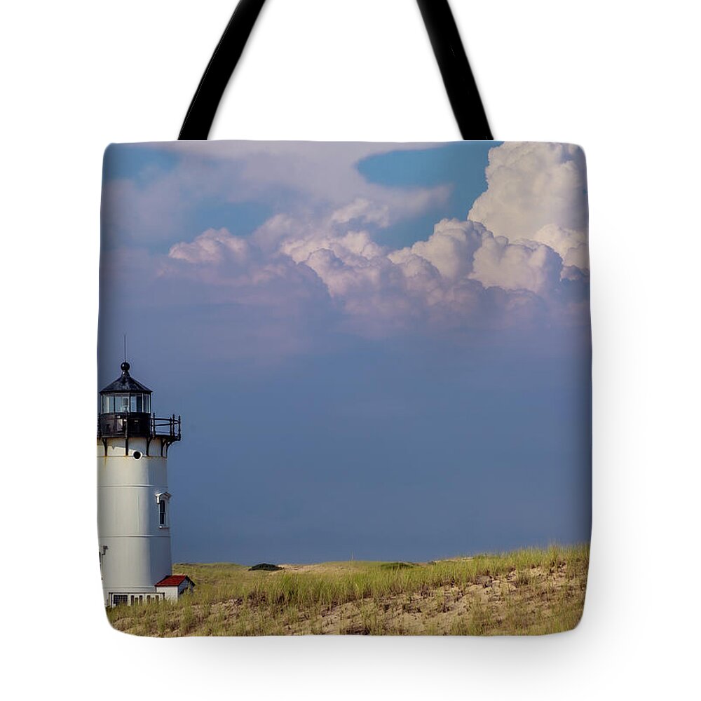 Lighthouse Tote Bag featuring the photograph Approaching Storm by David Lee