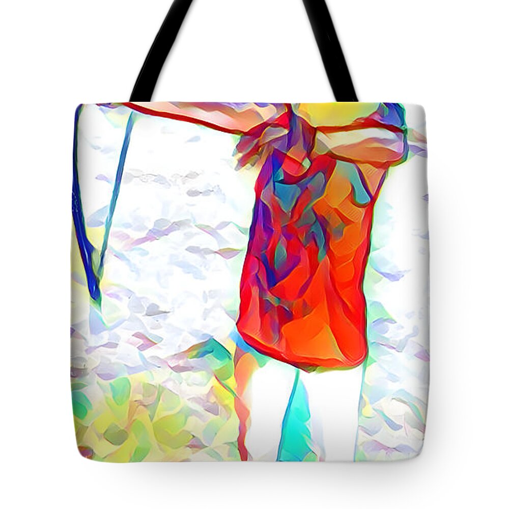 Archer Tote Bag featuring the painting Archer Girl by David Price