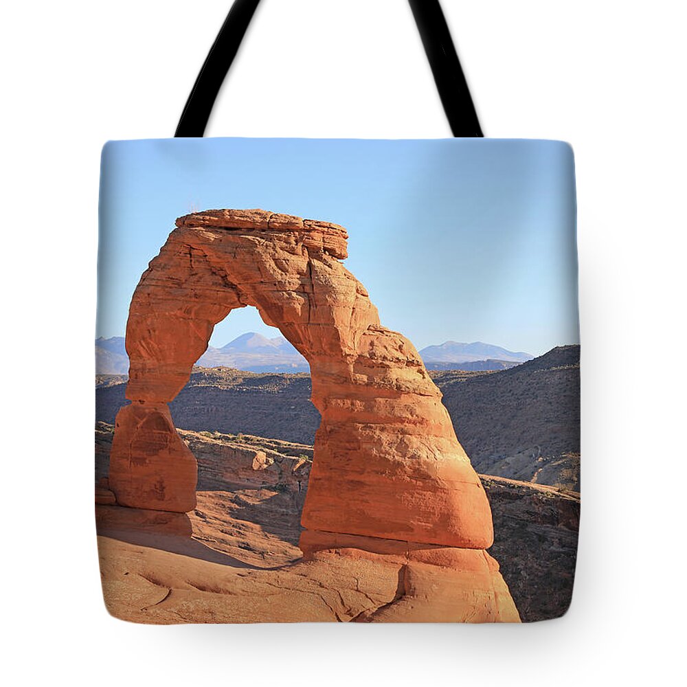 Arches National Park Tote Bag featuring the photograph Arches National Park - Delicate Arch by Richard Krebs