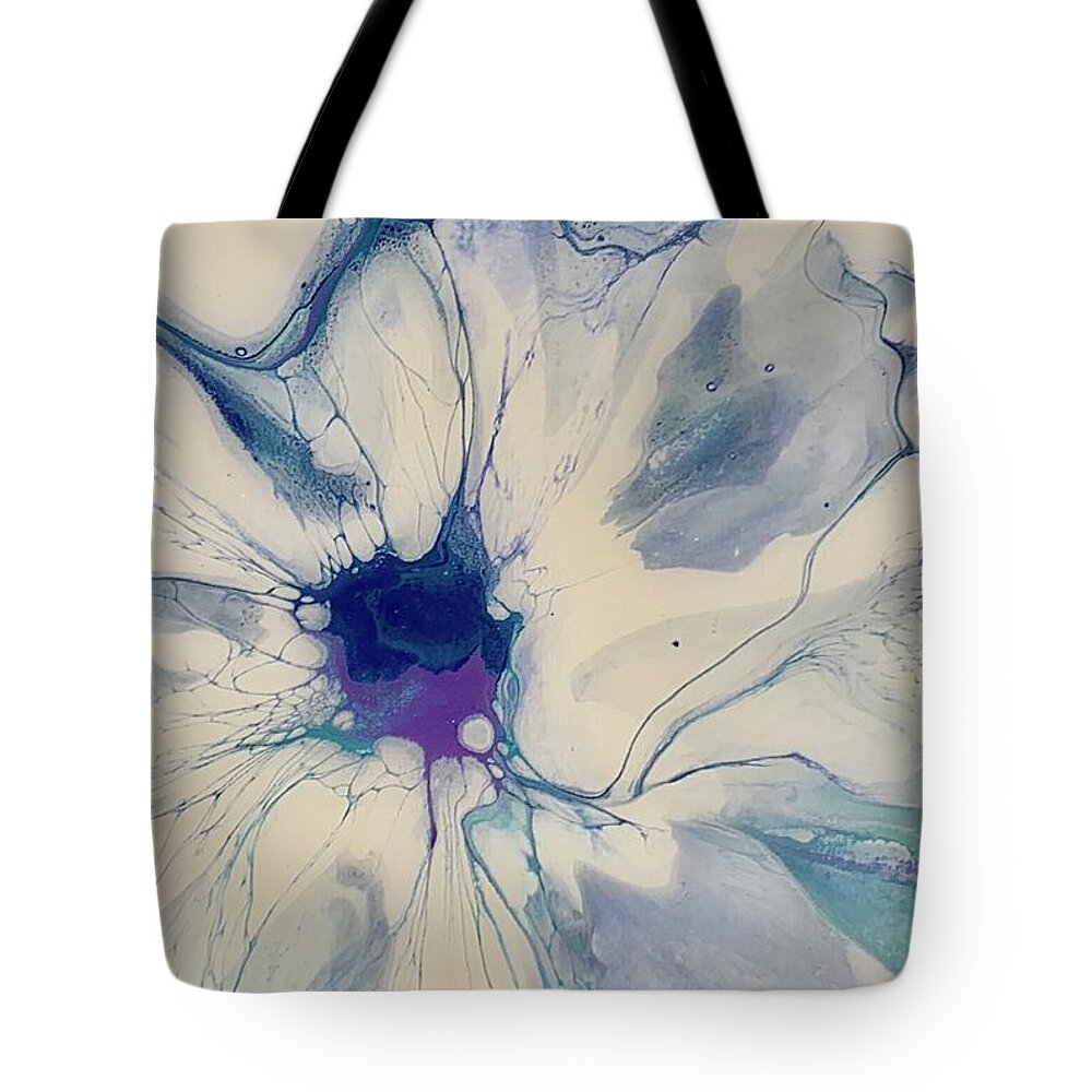 Flower Tote Bag featuring the painting Arctic Flower by Nicole DiCicco