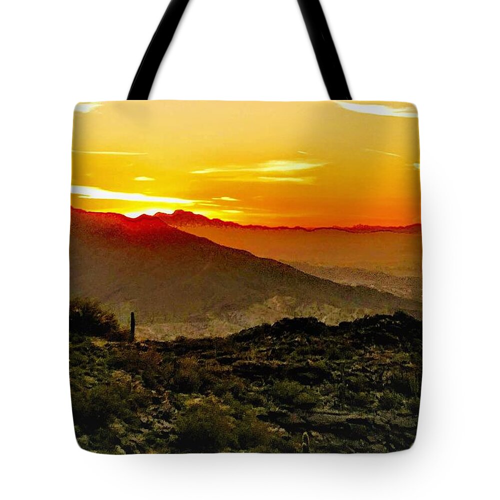  Tote Bag featuring the photograph Arizona Sunset by Brad Nellis