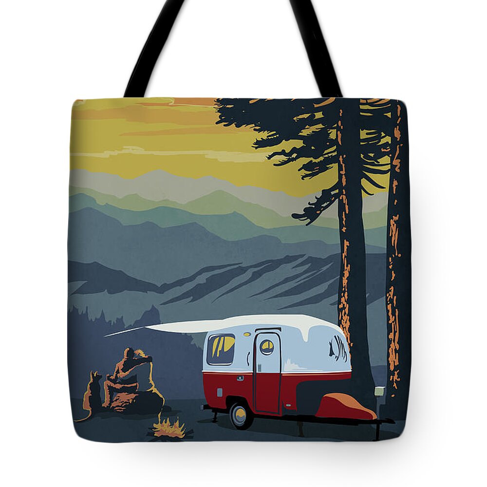 Retro Travel Tote Bag featuring the painting Armadillo by Sassan Filsoof