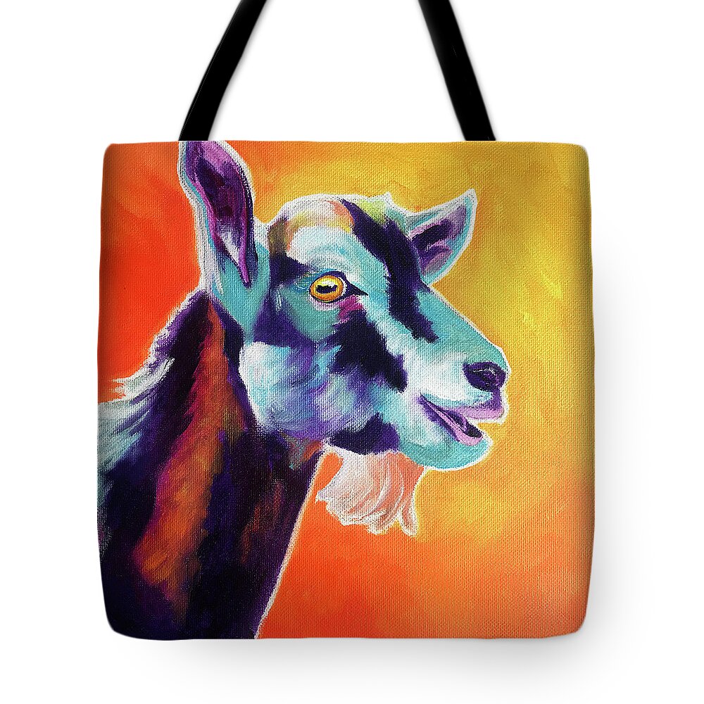 The Handsome Arnold Tote Bag featuring the painting Arnold by DawgPainter
