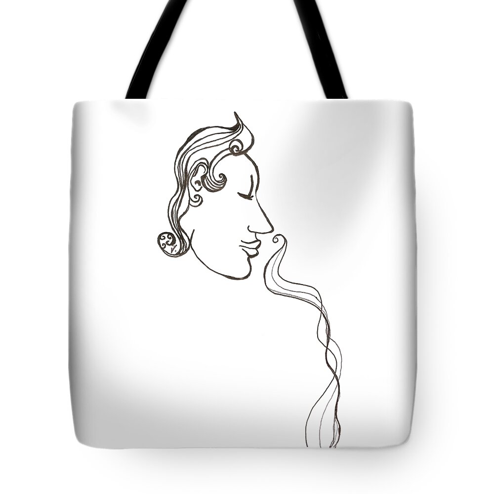 Smell Tote Bag featuring the drawing Aromata by Vicki Noble