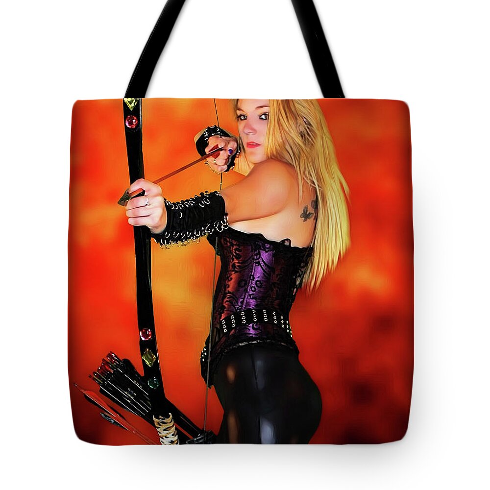 Arrow Tote Bag featuring the photograph Arrow Notched by Jon Volden