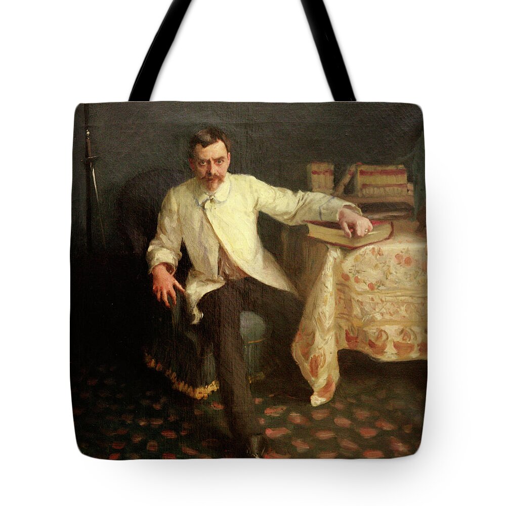Figurative Tote Bag featuring the painting Arsene Vigeant by John Singer Sargent