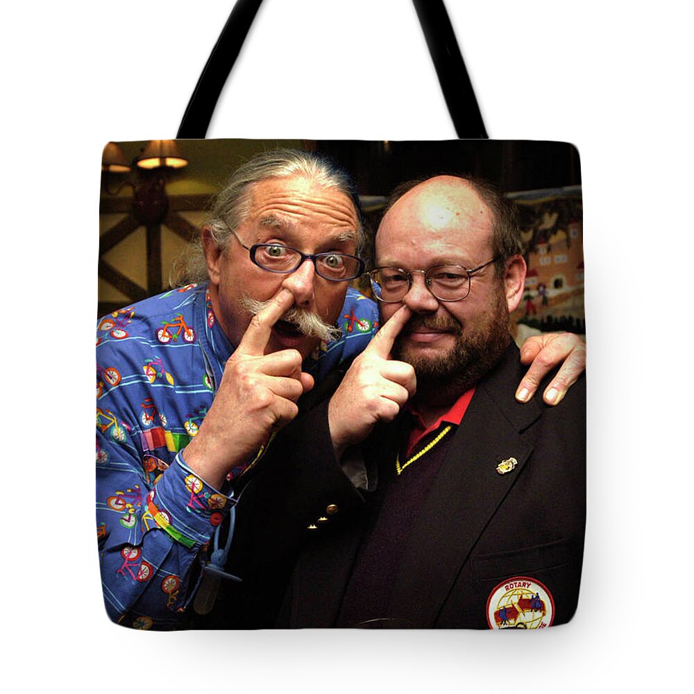 Patch Adams Tote Bag featuring the photograph Art Auction for Maria's Children by Robert Dann