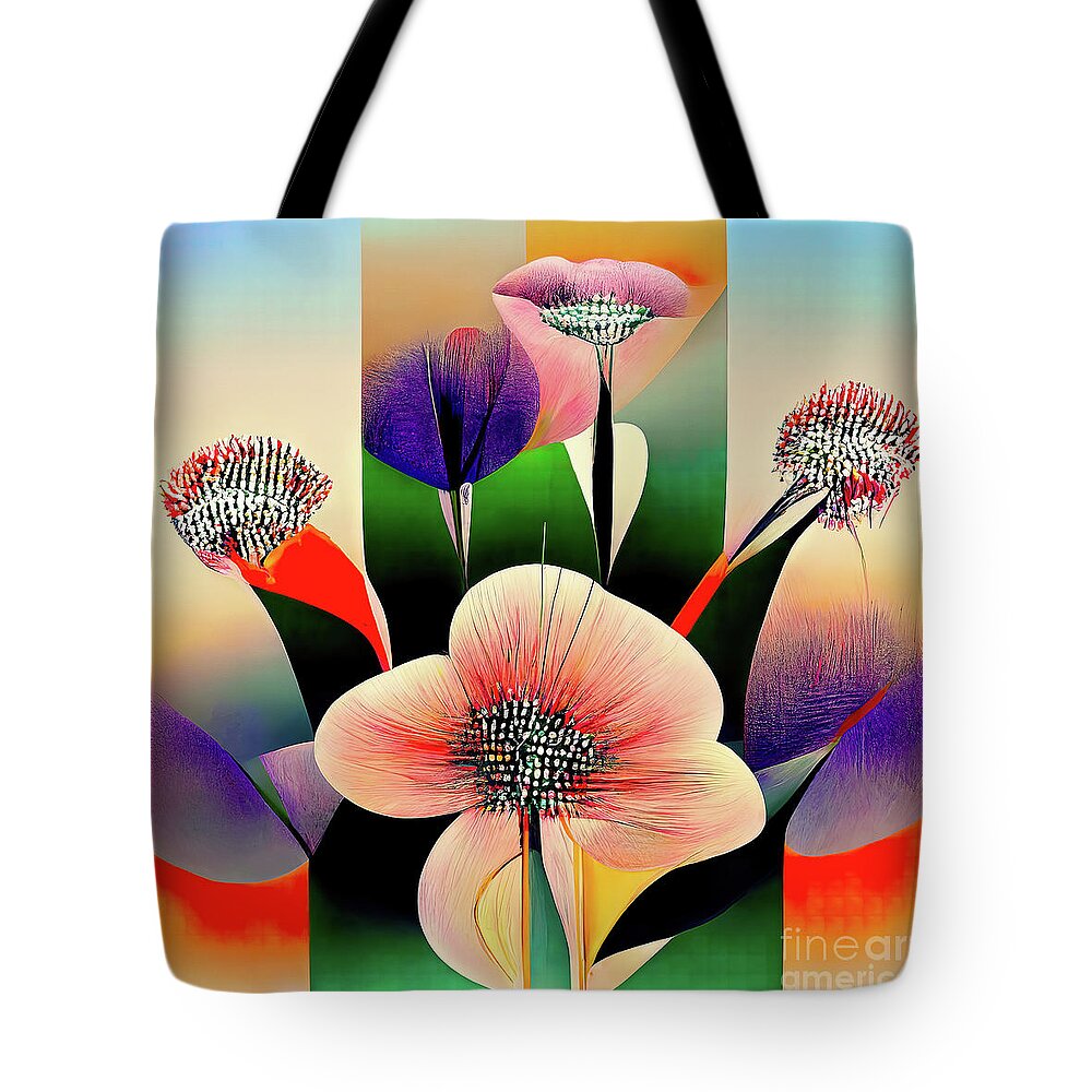  Tote Bag featuring the photograph Art Deco Floral 05 by Jack Torcello