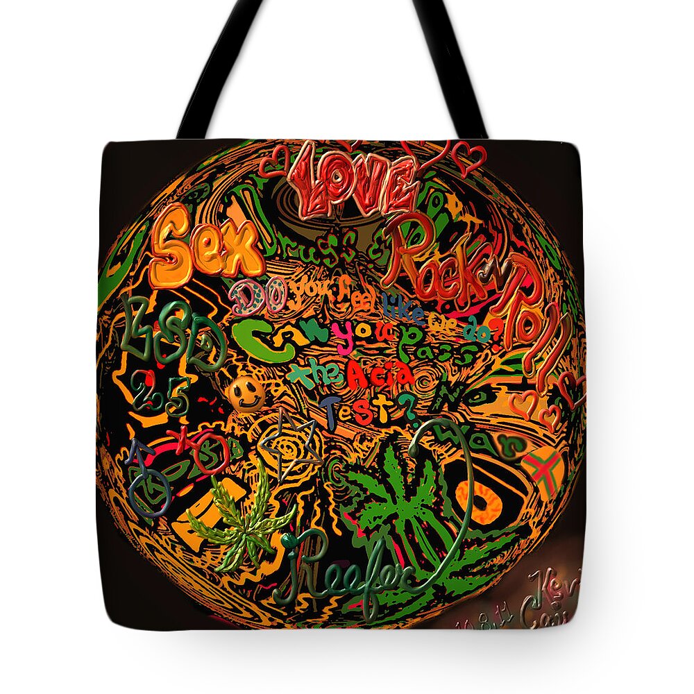 Sex Tote Bag featuring the painting Art Of Sixtynine by Kevin Caudill