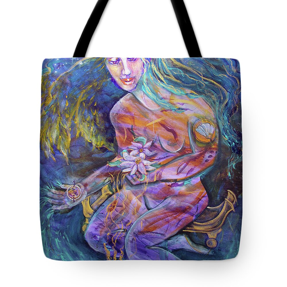 Healing Tote Bag featuring the painting Artifact of Healing by Feather Redfox