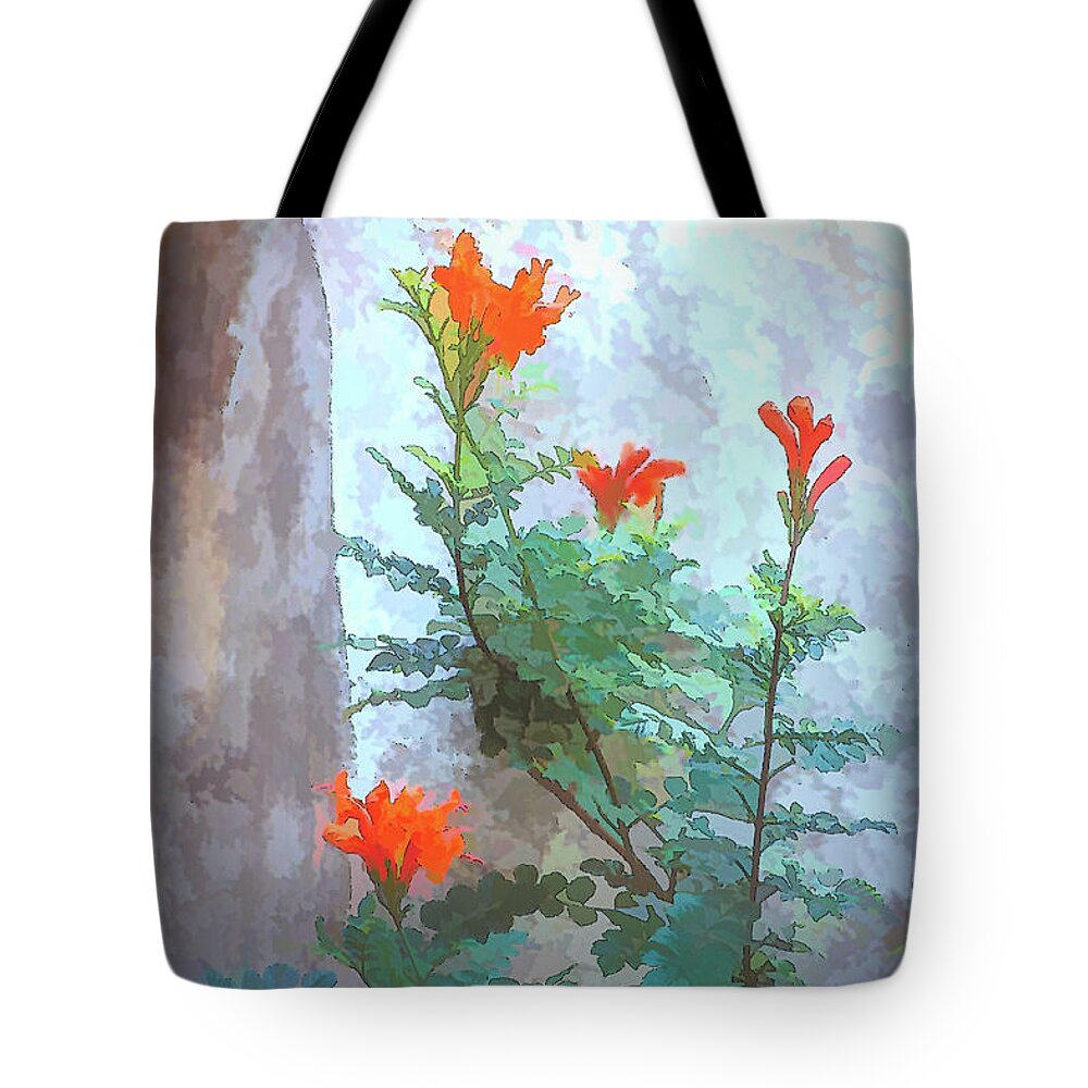 Flower Tote Bag featuring the photograph Artistic Cape Honeysuckle by Jerry Griffin