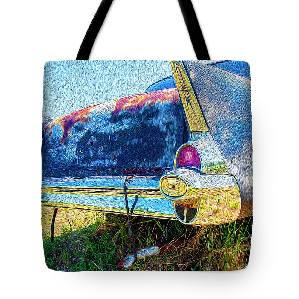 Antique Tote Bag featuring the photograph Artistic antique car by Dart Humeston