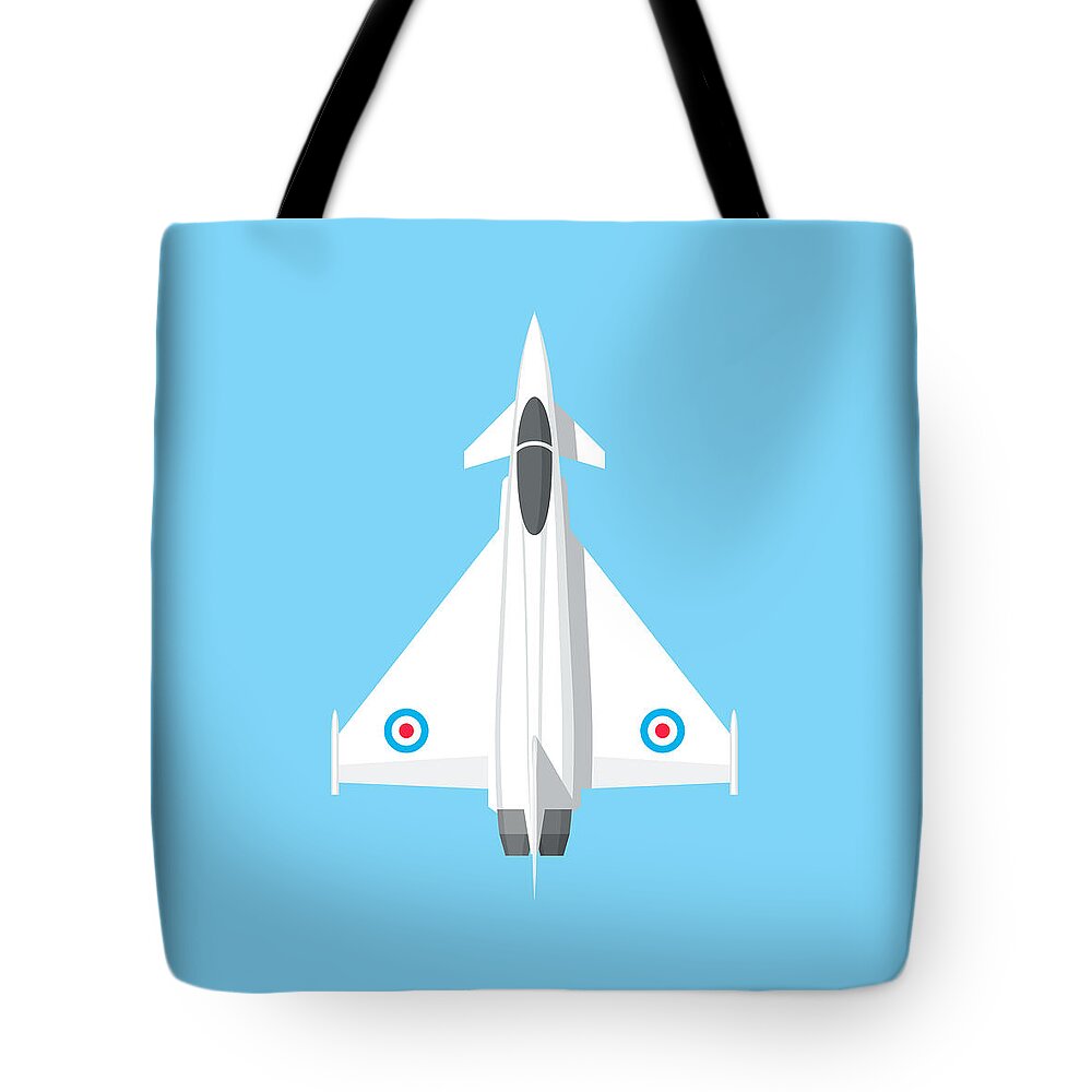 Typhoon Tote Bag featuring the digital art Typhoon Jet Fighter Aircraft - Sky by Organic Synthesis