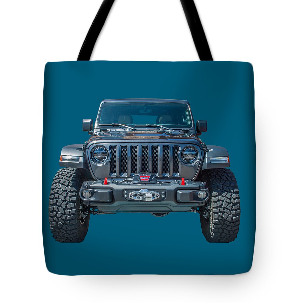 Jeep Tote Bag featuring the photograph Jeep Wrangler JLU by Tony Baca