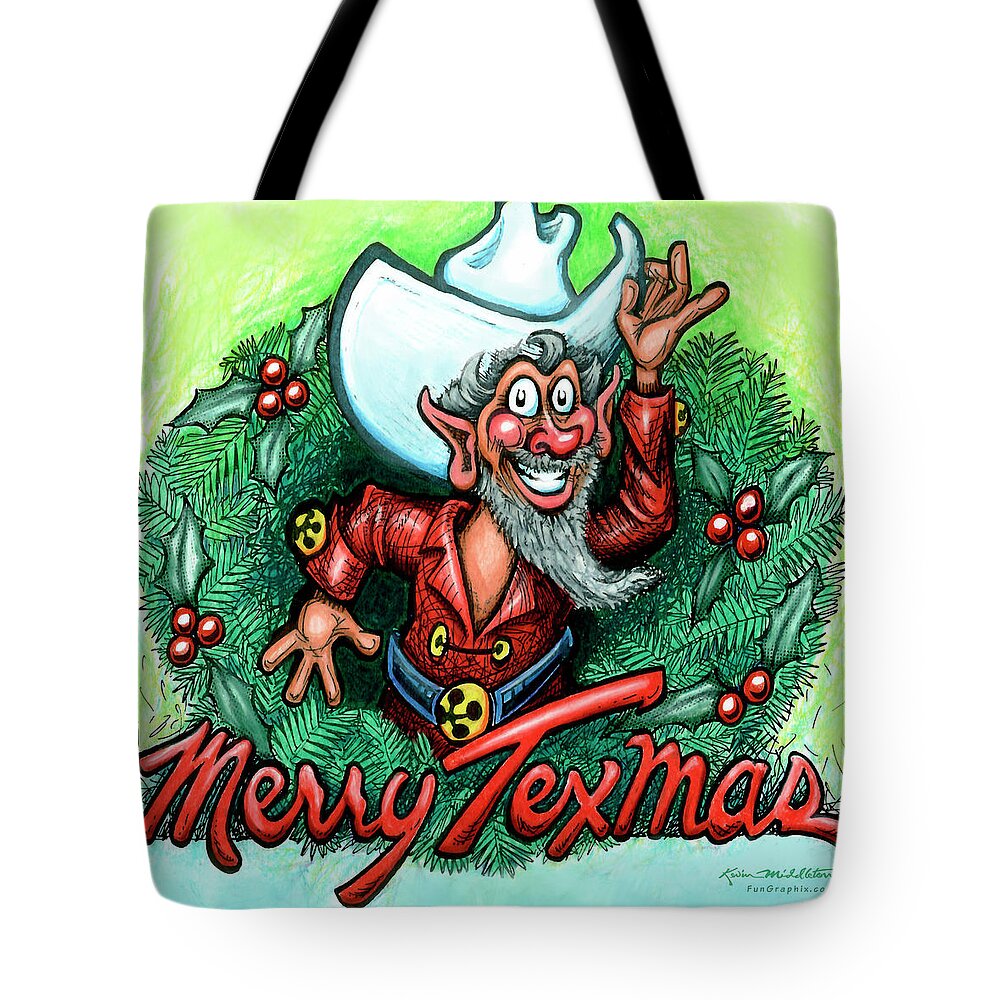 Merry Texmas Tote Bag featuring the digital art Merry Texmas by Kevin Middleton