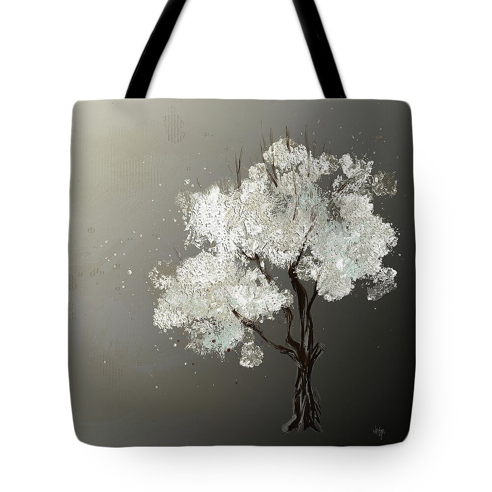 Moonlight Tote Bag featuring the digital art Moonlit Tree by Lois Bryan