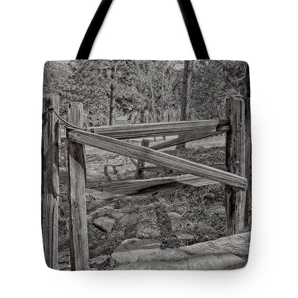 Nature Tote Bag featuring the photograph The 5th Gate by Loren Gilbert