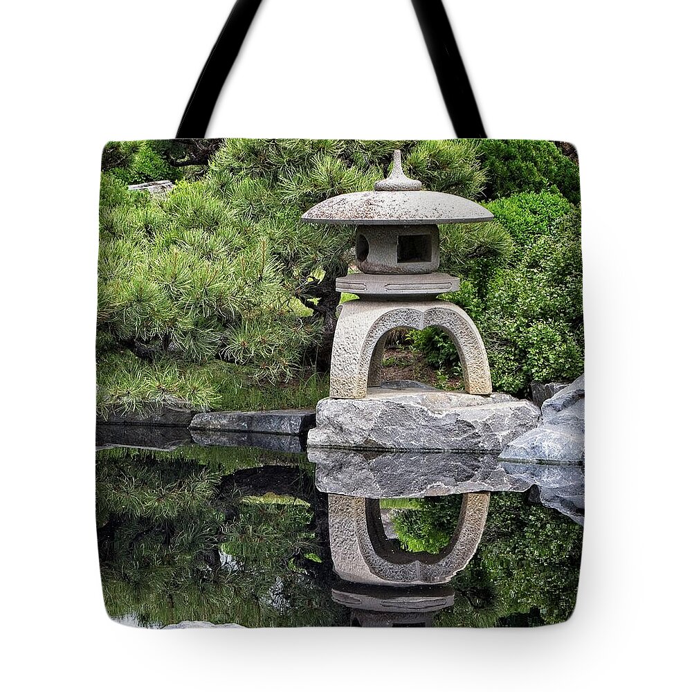 Trees Tote Bag featuring the photograph Japanese Garden #1 by Loren Gilbert