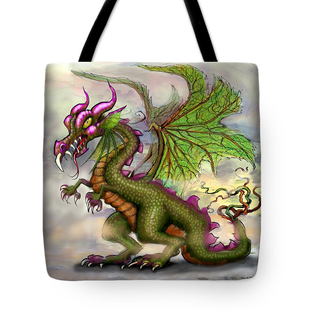 Dragon Tote Bag featuring the digital art Dragon #2 by Kevin Middleton