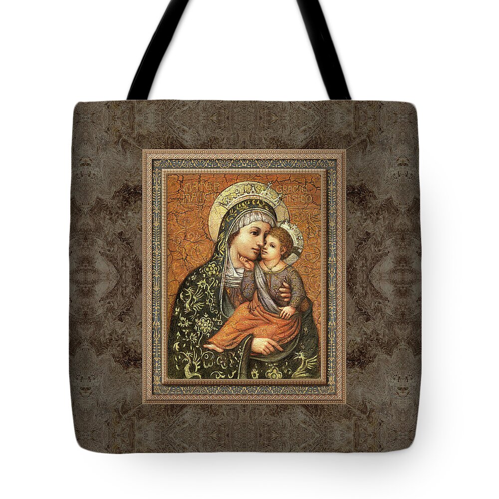 Christian Art Tote Bag featuring the painting Grazie Madonna by Kurt Wenner