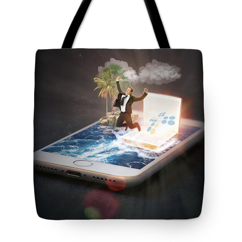  Tote Bag featuring the digital art The Truth Will Set You Free by Jorge Figueiredo