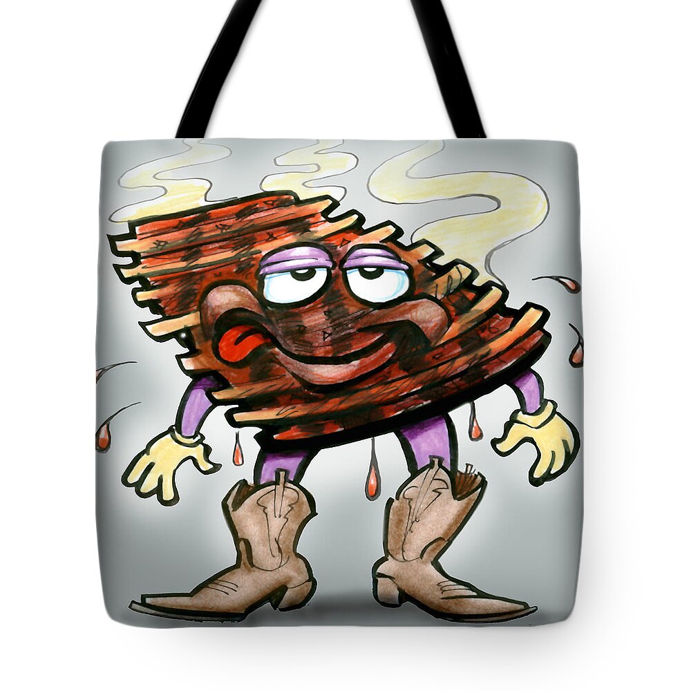 Rib Tote Bag featuring the digital art Ribs by Kevin Middleton