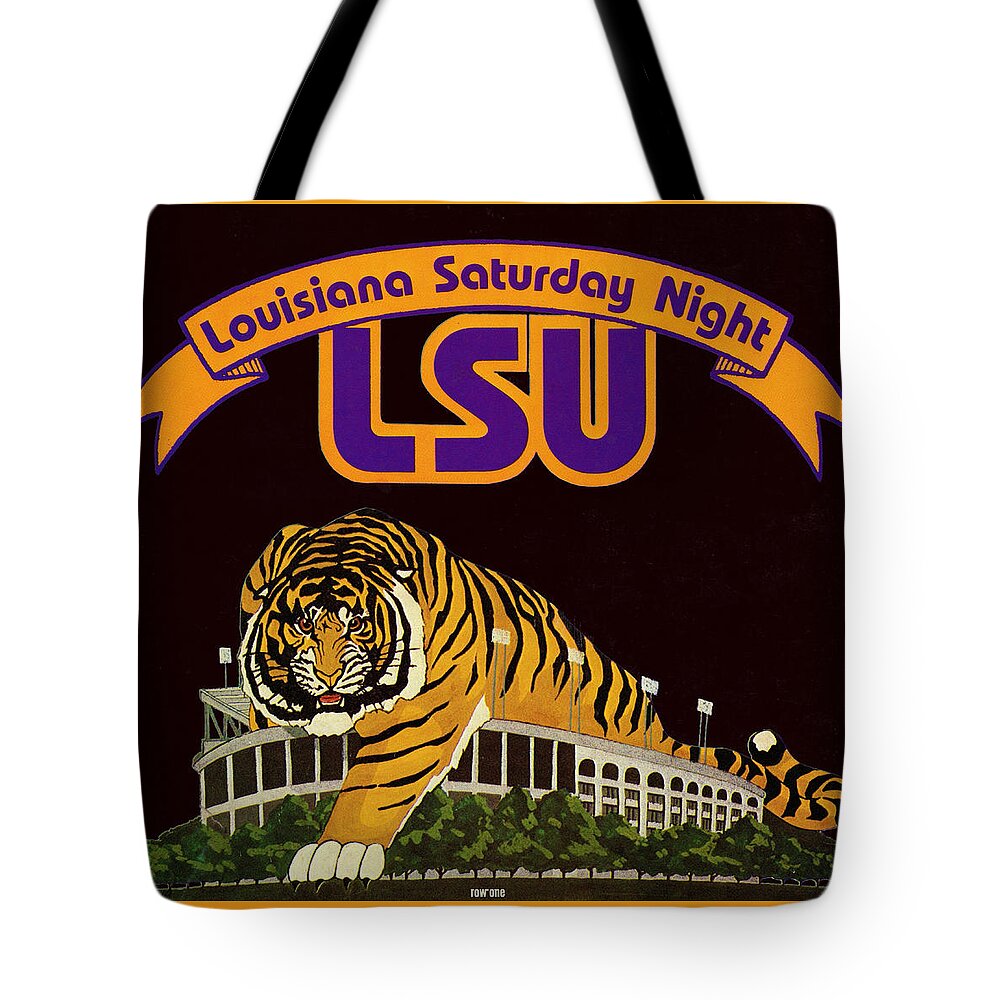  Tote Bag featuring the mixed media Louisiana Saturday Night by Row One Brand