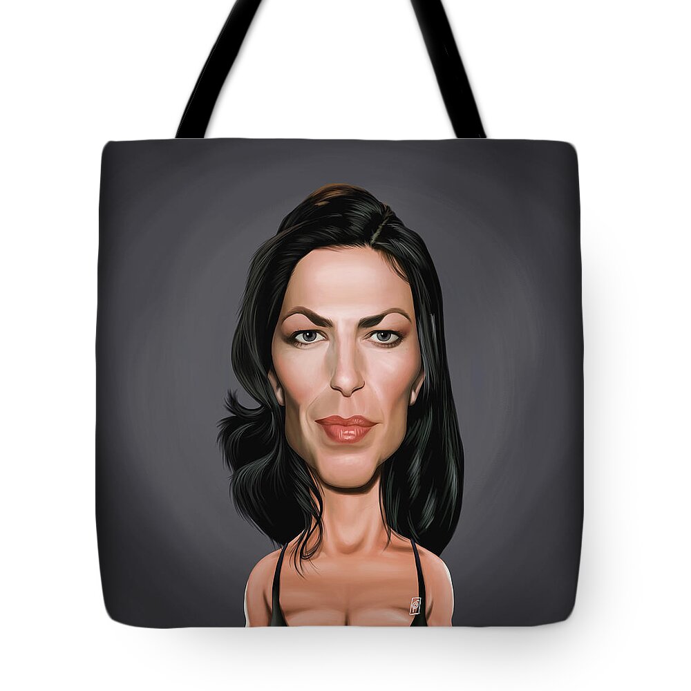 Illustration Tote Bag featuring the digital art Celebrity Sunday - Claudia Black by Rob Snow